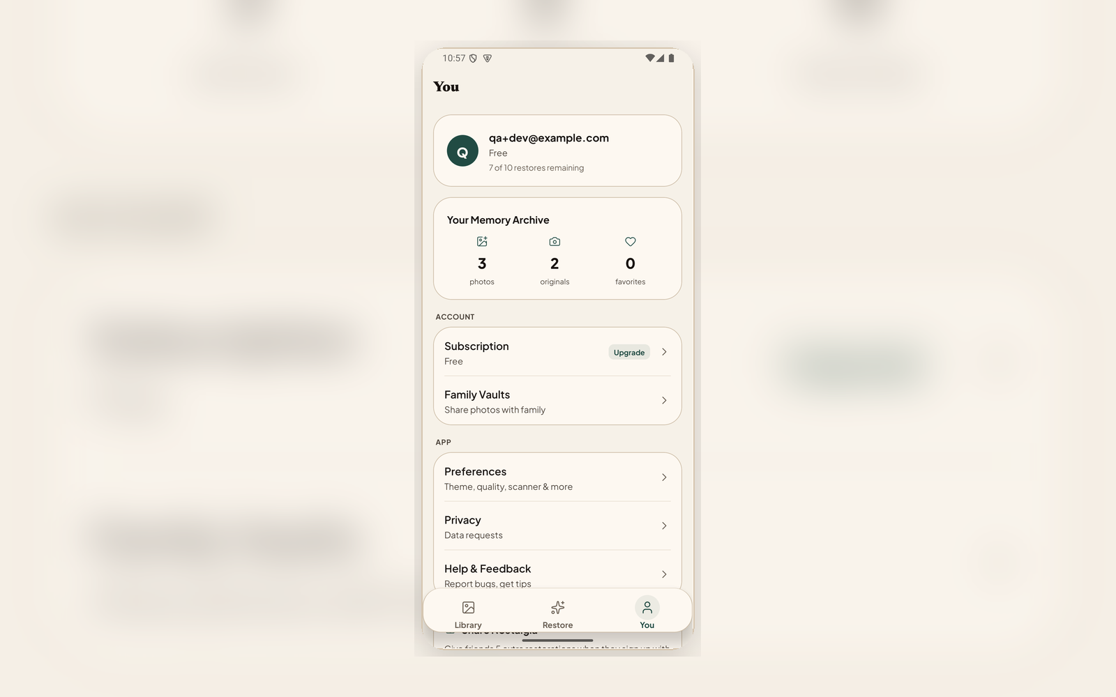 Person detail page with a Create memorial vault action surfaced